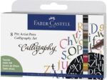 Faber Castell Tekenstift Faber-Castell Pitt Artist Pen kalligrafieset 8x