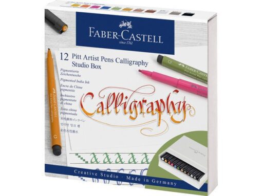 Faber Castell Tekenstift Faber-Castell Pitt artist kalligrafieset         Studiobox 12 stuks