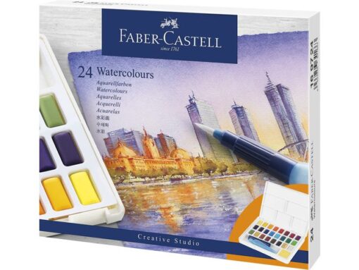 Faber Castell Waterverf Faber-Castell in box met 24 kleuren