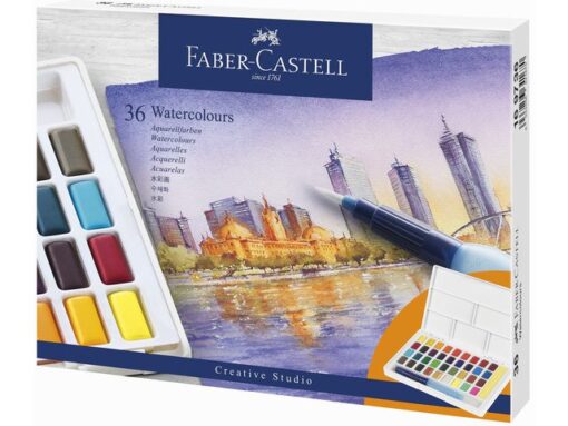 Faber Castell Waterverf Faber-Castell in box met 36 kleuren