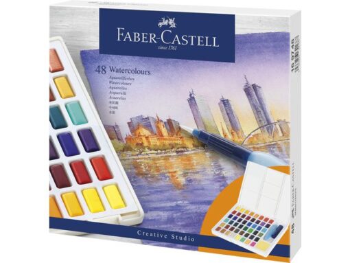 Faber Castell Waterverf Faber-Castell in box met 48 kleuren
