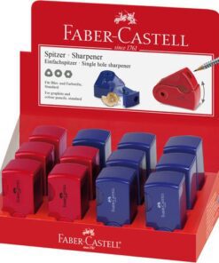 Faber Castell puntenslijper Faber-Castell "Sleeve" Mini enkel rood/blauw