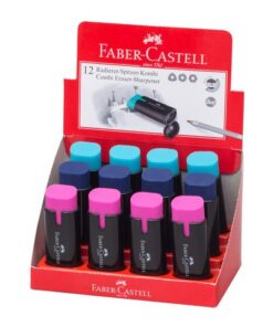 Faber Castell gum Faber-Castell Trend zwart met assorti kleuren display a 12 stuks