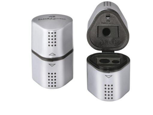 Faber Castell puntenslijper Faber-Castell GRIP 2001 Trio zilver