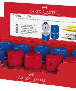 Faber Castell puntenslijper Faber-Castell GRIP 2001 Trio assorti display a 10 stuks