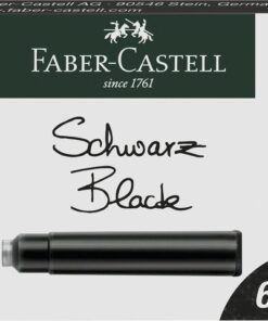 Faber Castell inktpatronen Faber-Castell zwart doosje a 6 stuks