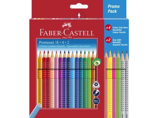 Faber Castell kleurpotlood Faber-Castell Grip promotieset 18 + 4 + 2
