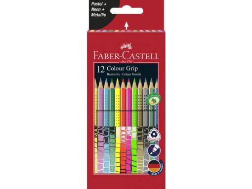 Faber Castell kleurset Faber-Castell GRIP pastel, neon en metallic 12 stuks