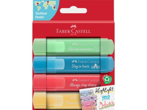 Faber Castell Tekstmarker Faber-Castell 46 Pastel set 4 stuks