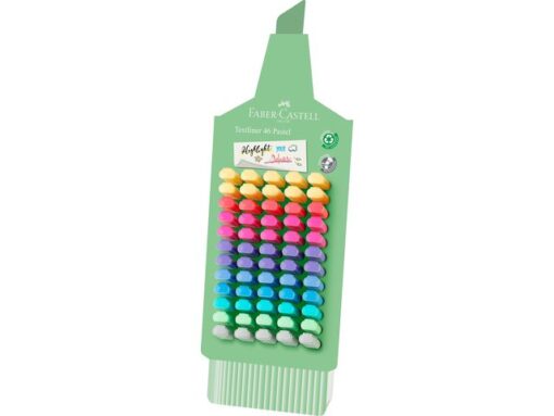 Faber Castell Tekstmarker Faber-Castell 46 Display stiftvorm Pastel 60    stuks