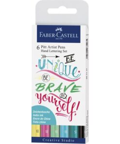 Faber Castell Tekenstift Faber-Castell Pitt Artist Pen handlettering I    6-delig etui
