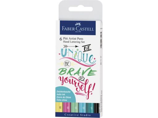 Faber Castell Tekenstift Faber-Castell Pitt Artist Pen handlettering I    6-delig etui