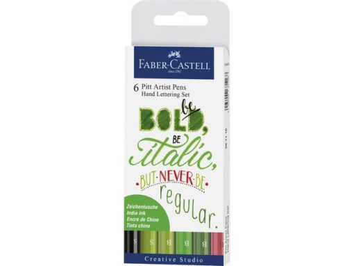 Faber Castell Tekenstift Faber-Castell Pitt Artist Pen handlettering      6-delig etui