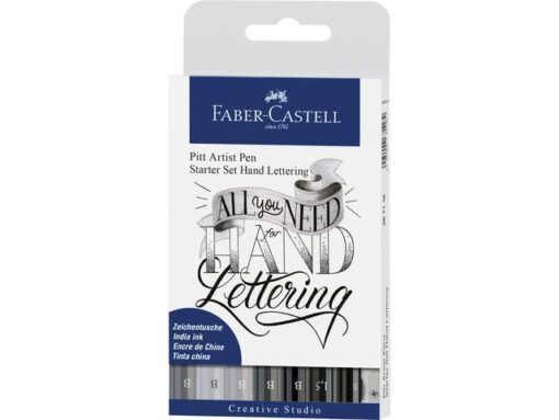 Faber Castell Tekenstift Faber-Castell Pitt Artist Pen handlettering      8-delig basisetui
