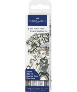 Faber Castell Tekenstift Faber-Castell Pitt Artist Pen Comic 4-delige etui