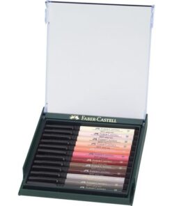 Faber Castell Tekenstift Faber-Castell Pitt Artist Pen Brush set 12 stuks Skin