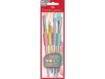 Faber Castell Penselenset Faber-Castell soft touch, 4 stuks pastel kleuren