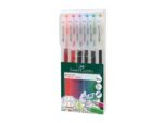 Faber Castell Gelpen Faber-Castell Fast Gel 0.7mm etui á 6 stuks