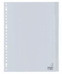 Kangaro KTC Tabblad Kangaro A4 venster PP 120 micron 23-gaats grijs     5-delig