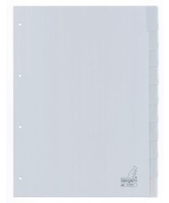 Kangaro KTC Tabblad Kangaro A4 venster PP 120 micron grijs 4-gaats      10-delig