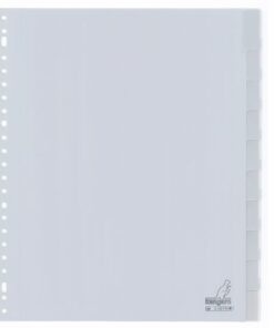 Kangaro KTC Tabblad Kangaro A4 venster PP 120 micron grijs 23-gaats     10-delig EB