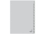 Kangaro KTC Tabblad Kangaro A4 cijfers PP 120 micron grijs 4-gaats 12-delig