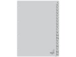 Kangaro KTC Tabblad Kangaro A4 letters PP 120 micron grijs 4-gaats 20-delig A-Z