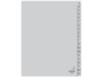 Kangaro KTC Tabblad Kangaro A4 letters PP 120 micron grijs 4-gaats 20-delig A-Z EB