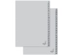 Kangaro KTC Tabblad Kangaro A4 cijfers PP 120 micron grijs 4-gaats 52-delig