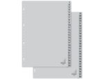 Kangaro KTC Tabblad Kangaro A4 cijfers PP 120 micron grijs 23-gaats 52-delig