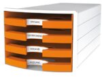 Ladekast HAN Impuls met 4 open laden oranje