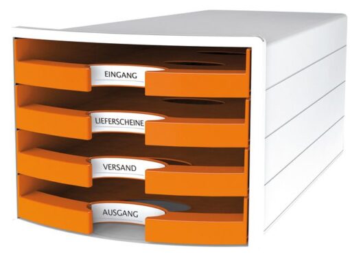 Ladekast HAN Impuls met 4 open laden oranje