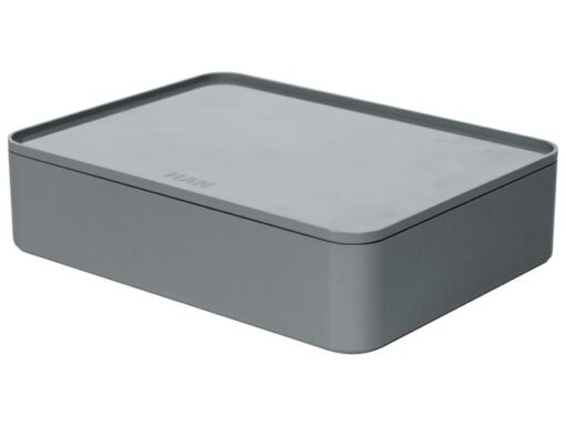 Smart-organiser Han Allison box met binnenschaal en deksel  graniet grijs, stapelbaar