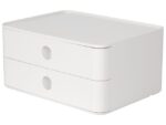 Smart-box Han Allison met 2 lades sneeuw wit, stapelbaar