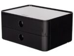 Smart-box Han Allison met 2 lades jet zwart, stapelbaar