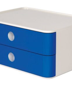 Smart-box Han Allison met 2 lades royal blauw, stapelbaar