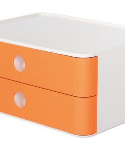 Smart-box Han Allison met 2 lades abrikoos oranje, stapelbaar
