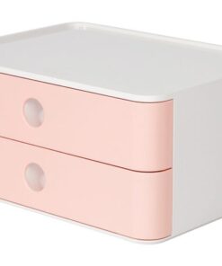 Smart-box Han Allison met 2 lades flamingo roze, stapelbaar
