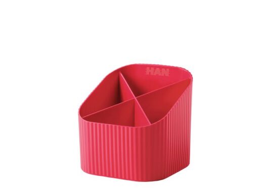 Pennenkoker HAN Re-X-LOOP 4-vaks, rood 100% gerecycled      materiaal