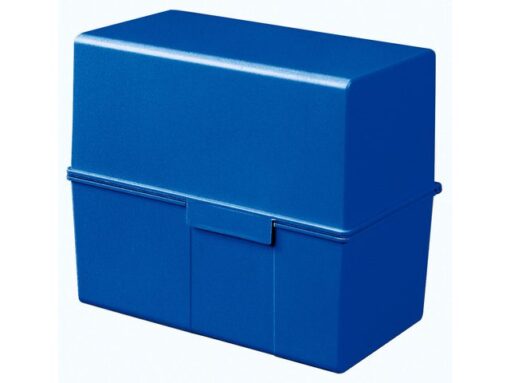 Kaartenbak HAN breed A6 kunststof blauw