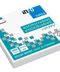 Info Notes 75x75mm hygiënisch antimicrobieel 100 vel wit FSC