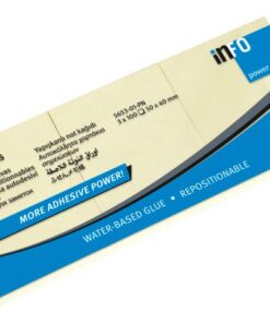Powernotes info notes 50x40mm geel 3 bloks a 100 vel.