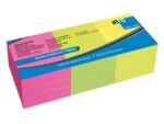 Powernotes info notes 50x40mm ass. felle kleuren pak 12 blok.