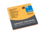 Info Notes 75x75mm fel oranje blok a 80 vel