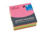 Info Notes 75x75mm assorti felle kleuren blok a 320 vel