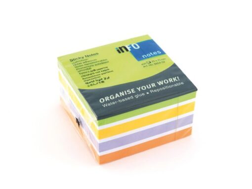 Info Notes 75x75mm assorti Color Mix blok a 450 vel