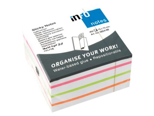 Info Notes 75x75mm mix blok a 450 vel