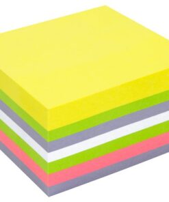 Info notes 75x75mm, 400 blaadjes, 5 kleuren, FSC.