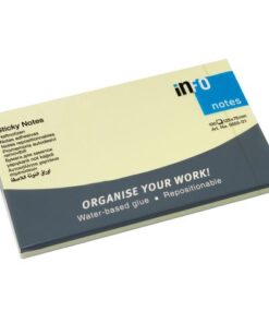 Info Notes 125x75mm geel blok a 100 vel