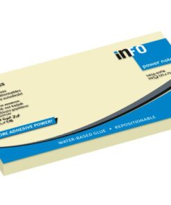 Powernotes info notes 125x75mm geel blok a 100 vel.